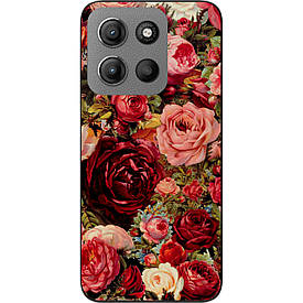 Чохол силіконовий Case для Motorola G15 Power з картинкою Півонії та троянди