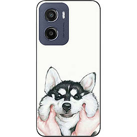 Бампер силіконовий Case для Motorola Moto E15 з малюнком Хаскі