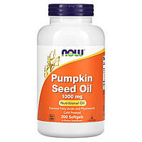 Гарбузова олія Now Foods (Pumpkin Seed Oil) 1000 мг 200 гелевих капсул