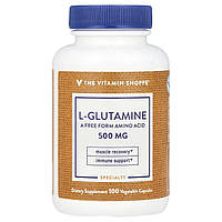 The Vitamin Shoppe, L-глютамін, 500 мг, 100 рослинних капсул