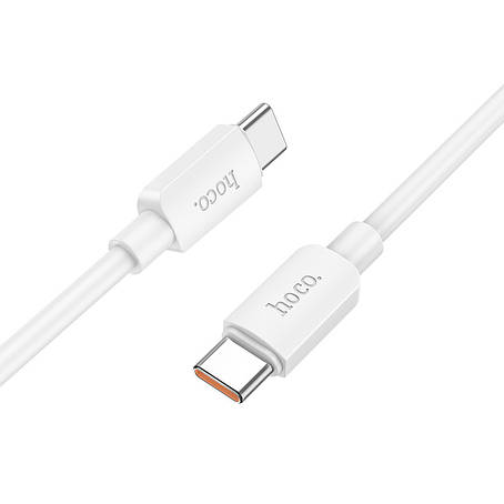 Кабель Hoco X96 Hyper 100W fast charging data cable Type-C to Type-C White, фото 1