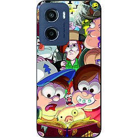 Силіконовий чохол Case для Motorola Moto E15 з картинкою Гравіті Фолз герої