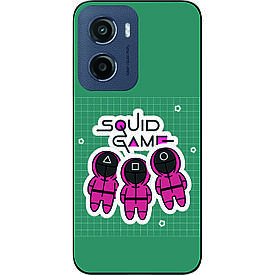 Силіконовий чохол Case для Motorola Moto E15 з картинкою Гра в кальмара Солдати