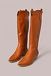 Шкіряні чоботи козаки високі, фото 4
