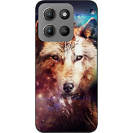 Чохол силіконовий Case для Motorola G15 Power з картинкою Космічний вовк