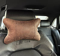 Зручна шкіряна подушка на підголівник для автомобіля, підголівник дорожній в авто для сну