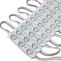Led модуль 3 діоди SMD 2835 з лінзою, 100lm 1Вт 6500К ІР66 PREMIUM (кратно 10 шт) (ціна 1шт)