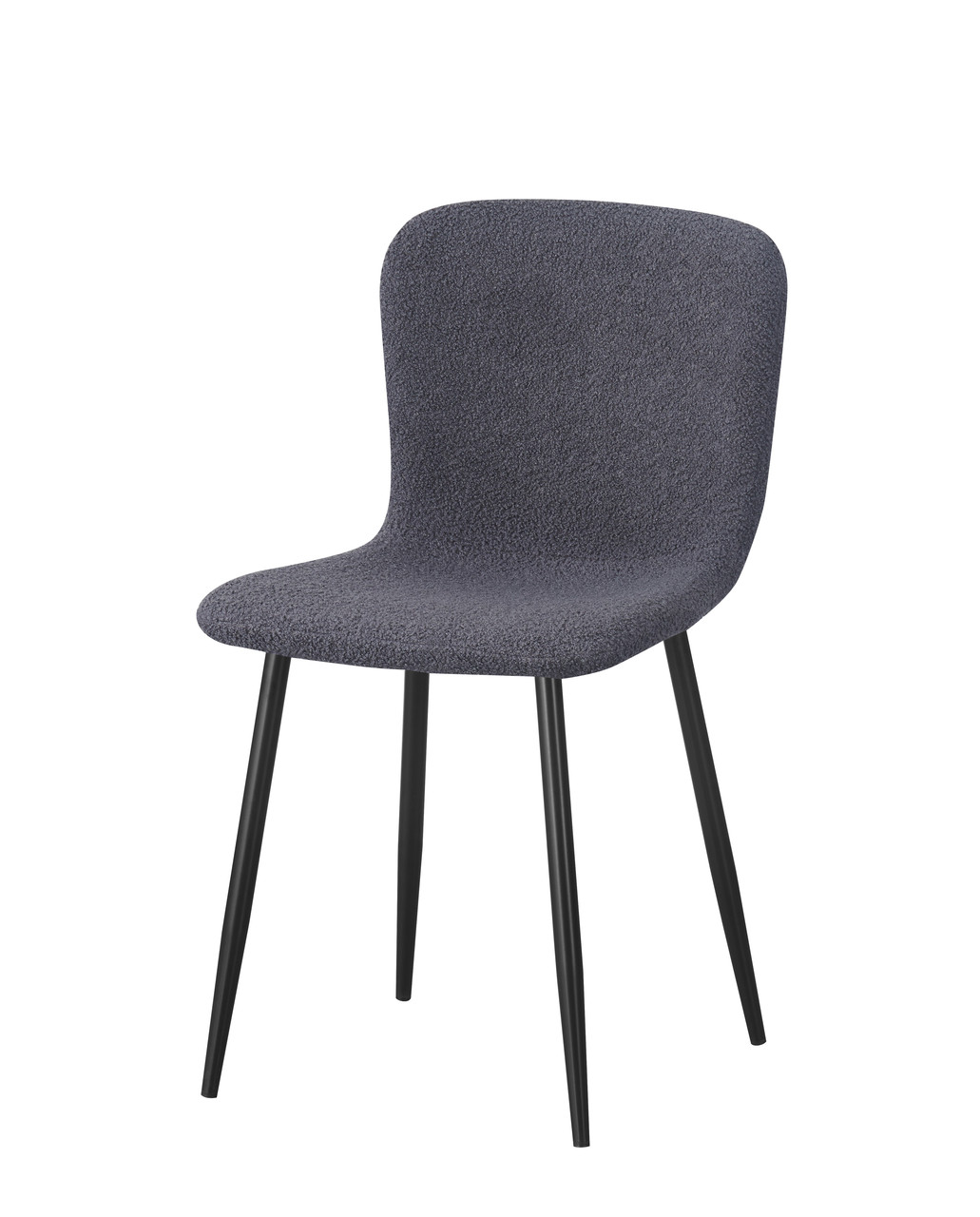 Стілець обідній Юкі тканина букле (чорний/темно-сірий), фото 1