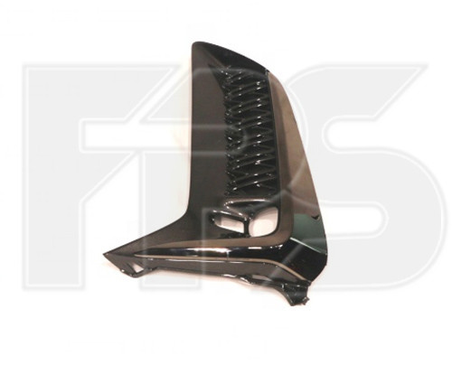 Решітка бампера Lexus UX 18- права с отверстием ПТФ + молдинг хром чорний глянець (F-Sport)