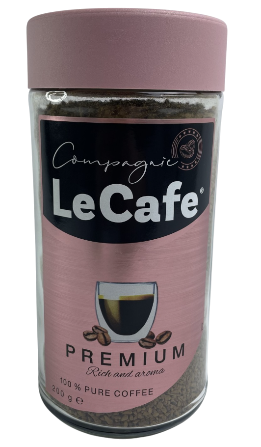 Кава розчинна Le Cafe Premium сублімована 200 г у скляній банці