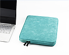 Чохол для ноутбука бірюзовий шкірзам 14.1" бірюза чохол під ноутбук 14 дюймів, фото 2