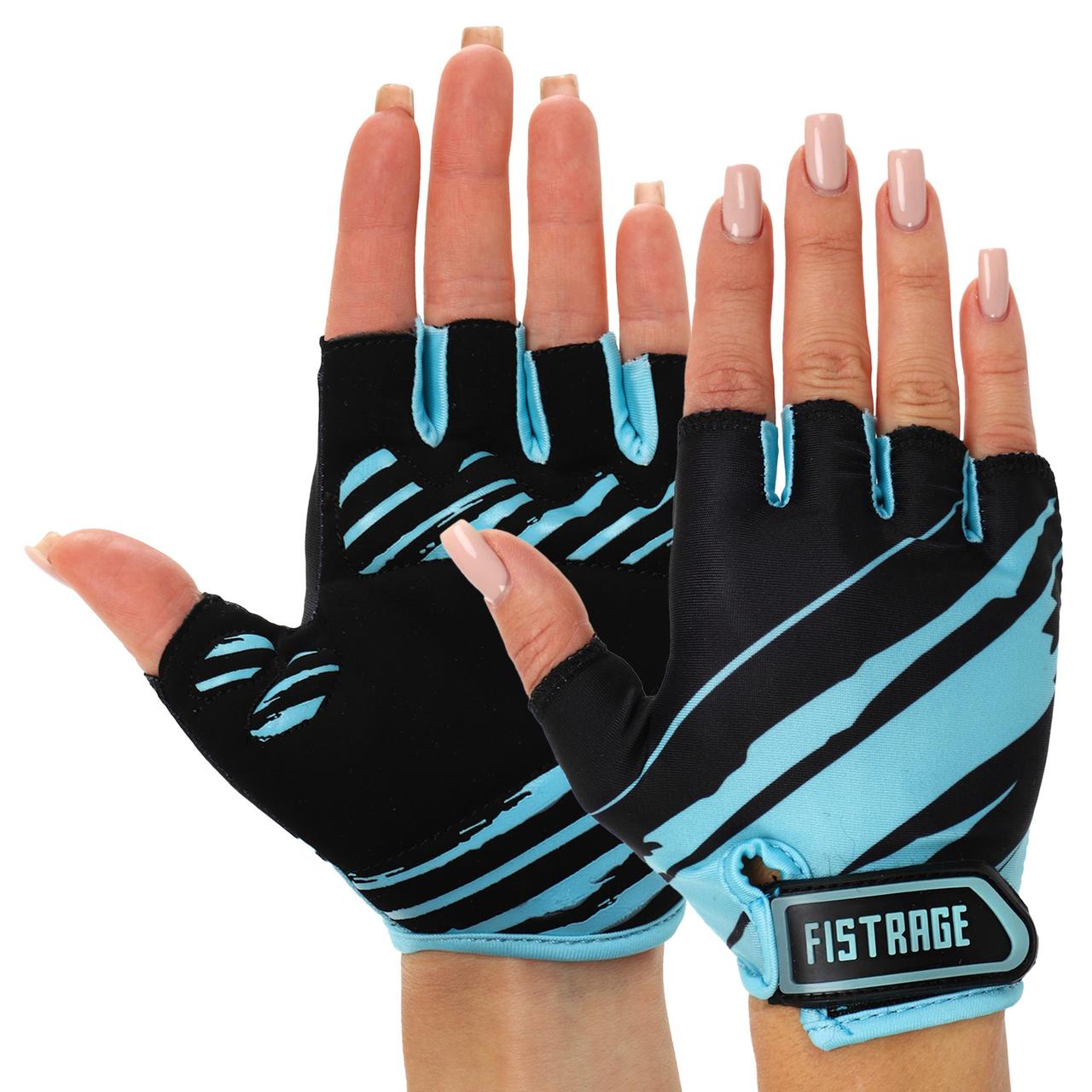 Рукавички для фітнесу та тренувань FISTRAGE VL-8432-1 колір чорно-синій, фото 1