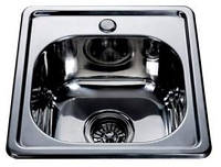 Мийка нерж. Rico RC-3838 врізна 380x380x160 0.6мм, матова сифон у подарунок