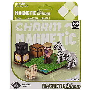 Дитячий магнітний конструктор Minecraft 9966, 27 деталей