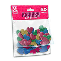 Дитячий набір м'яких наліпок "Серце" VT4206-53, 50 наліпок