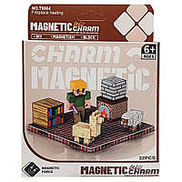 Дитячий магнітний конструктор Minecraft 9964, 32 деталі