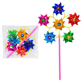 Вітрячок на паличці 28 см, 6 квіток V2452 G-Rich