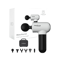 Перкусійний масажер для тіла та м’язів Medica+ MassHand Pro 4.0 White для інтенсивного масажу