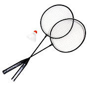 Дитячий набір для гри в бадмінтон Ігрові ракетки 60см з валанчиком Бадмінтон в сітці Чорний