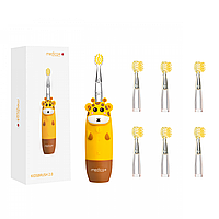 Дитяча зубна щітка Medica+ KidsBrush 2.0 Yellow + Насадки (6 шт.)