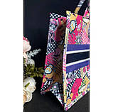 Сумка-шоппер рожевого кольору з принтом у стилі “поп-арт” 1036, фото 2