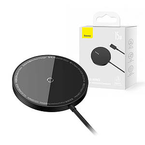 Бездротовий зарядний пристрій Baseus Simple Mini3 Magnetic Wireless Charger 15W (BS-W529 / CCJJ040001) Black
