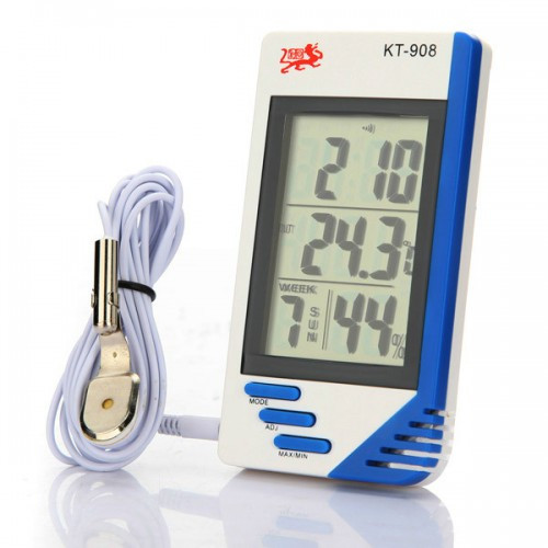 Гигрометр-термометр KT-908 с выносным датчиком - фото 1 - id-p463941552
