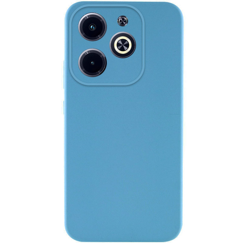 Чохол GETMAN Liquid Silk Full Camera для Infinix Hot 40i | TPU + Мікрофібра Блакитний / Blue, фото 1