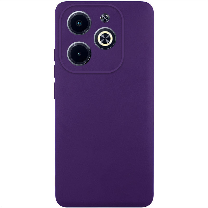 Чохол GETMAN Liquid Silk Full Camera для Infinix Hot 40i | TPU + Мікрофібра Темно фіолетовий / Dark Purple, фото 1