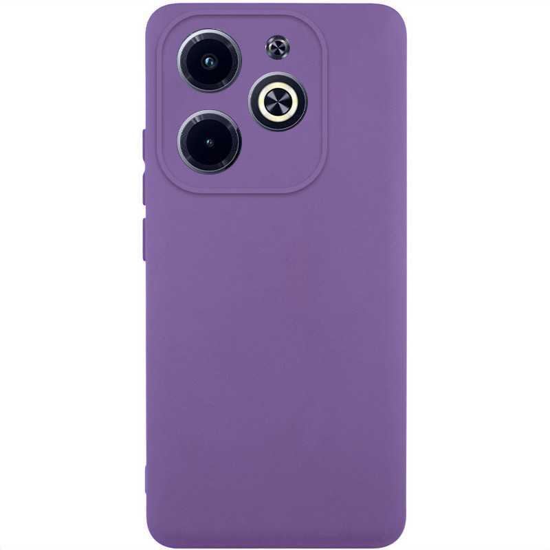 Чохол GETMAN Liquid Silk Full Camera для Infinix Hot 40i | TPU + Мікрофібра Фіолетовий / Amethyst, фото 1
