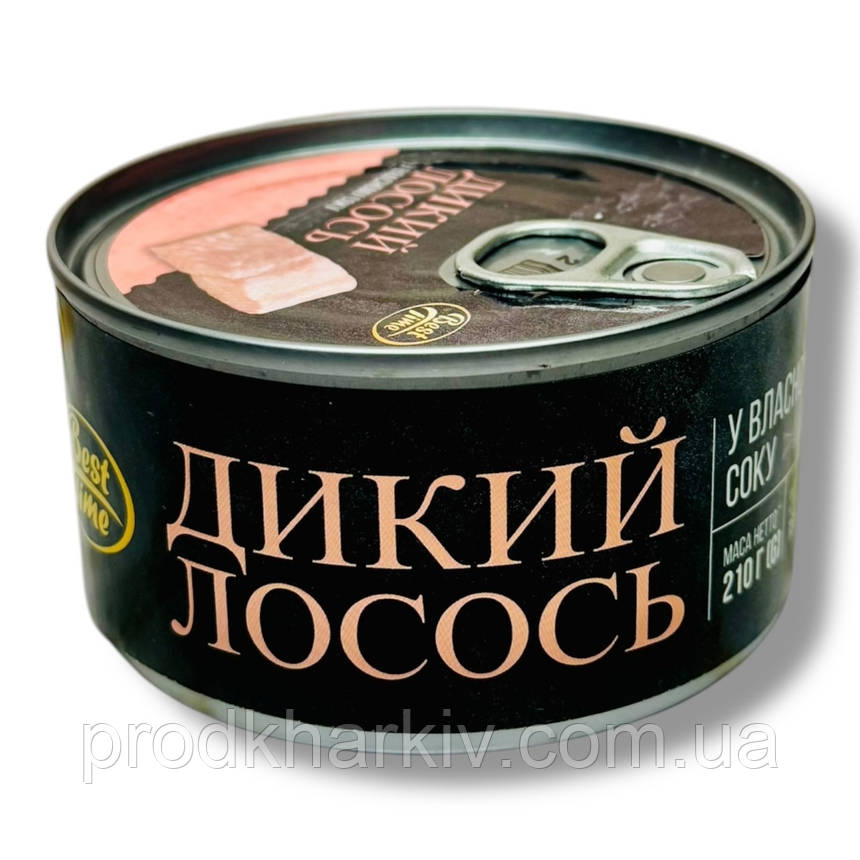 Лосось Дикий Best time у власному соку 210грам, фото 1