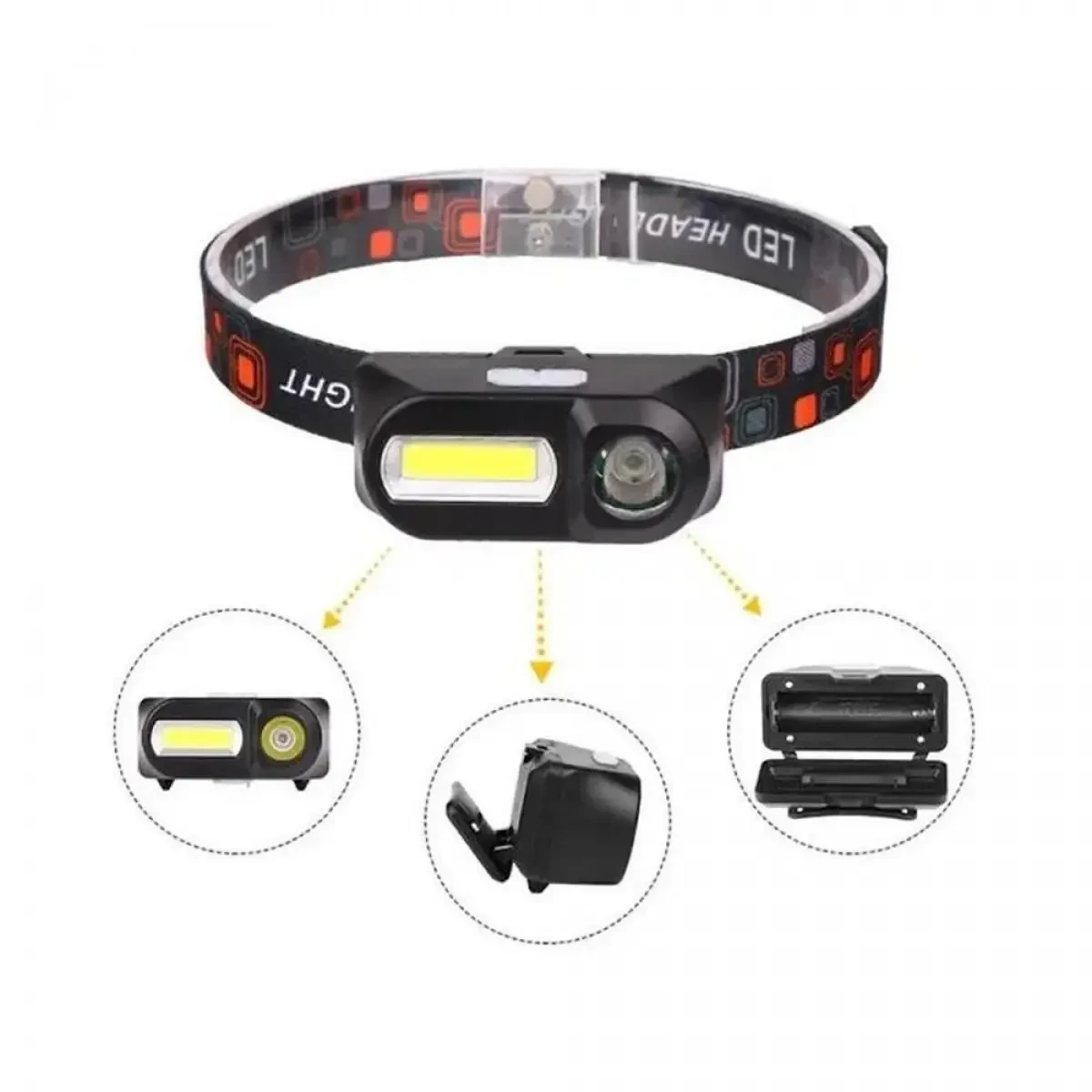 Акумуляторний налобний світлодіодний ліхтар X-BAIL BL-KX-1804 XPE+COB Op