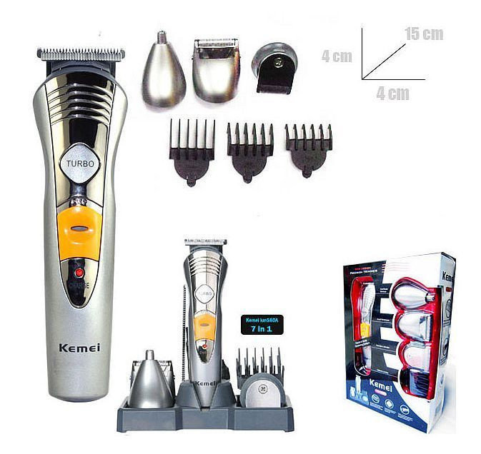 Акумуляторна машинка для стриження Kemei KM 580-A, 7 в 1, фото 1