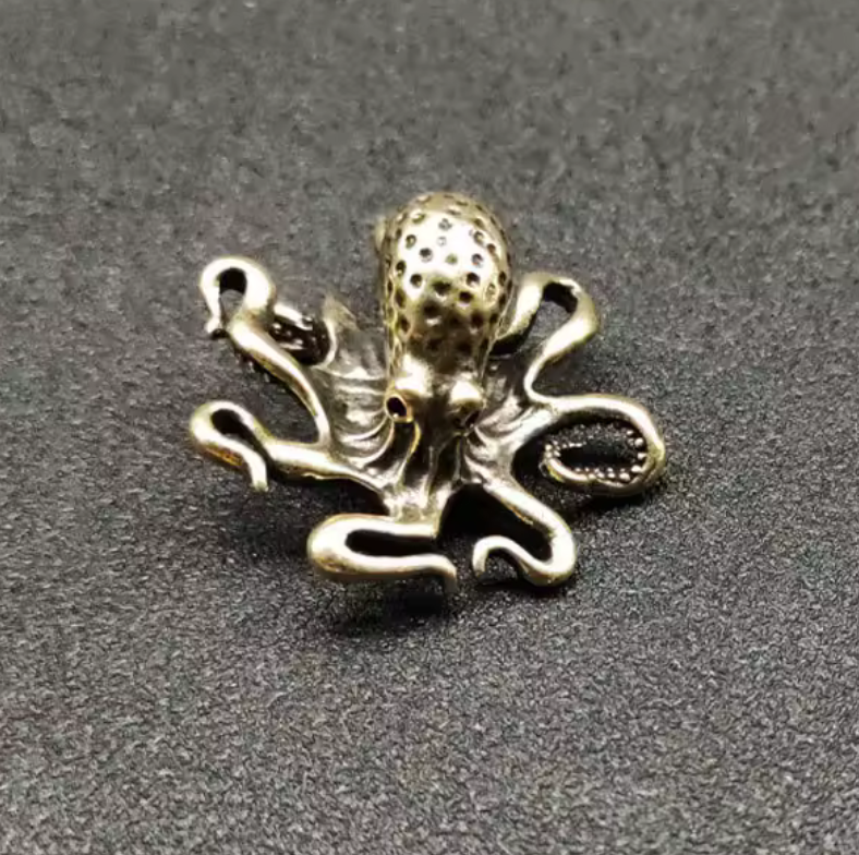 Восьминіг латунь фігурка, фото 1