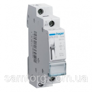 Імпульсне реле Hager EPN512 8В/16А 1НО, фото 1