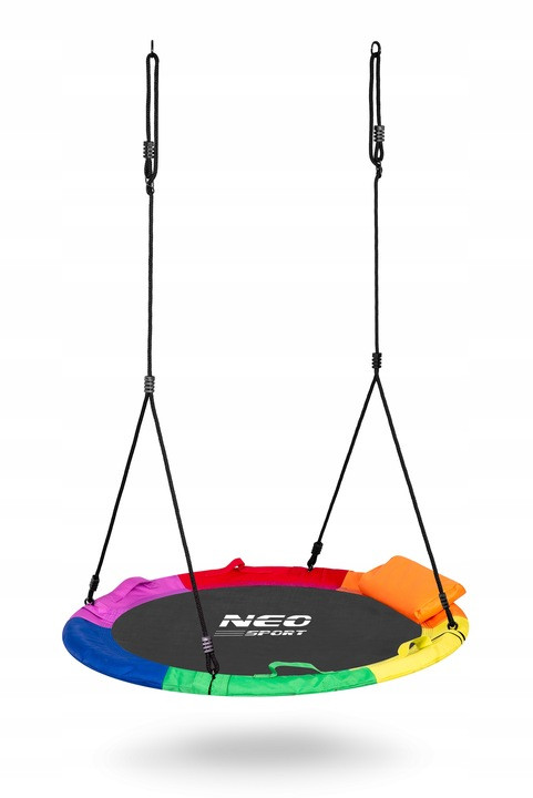 Велике підвісне крісло-гойдалка Neo-sport SWINGO XXL гніздо лелеки, 120 см різнокольорове