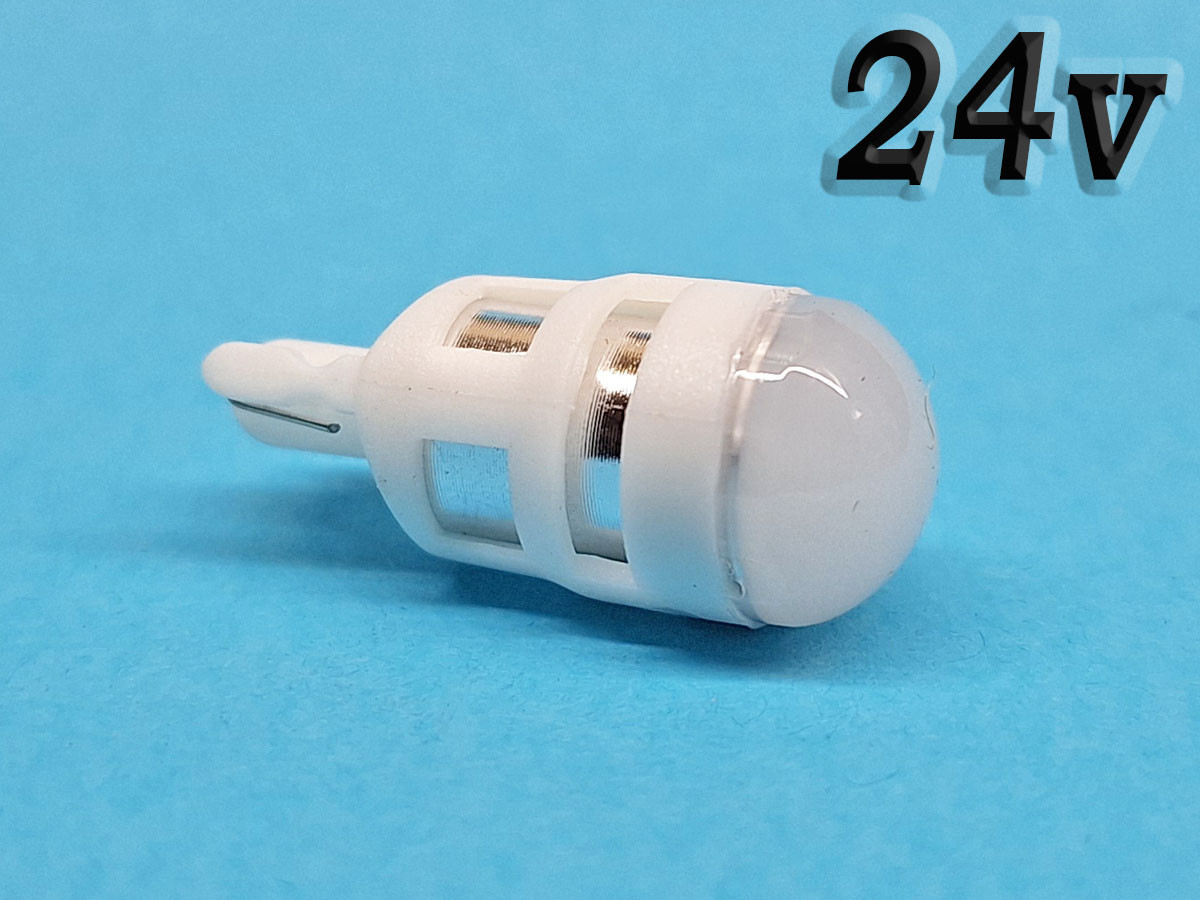Світлодіодна лампа T10 W2,1x9,5d 1 SMD 2835 OSRAM 24V WHITE з матовою лінзою