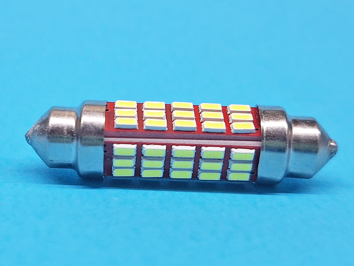 Світлодіодна лампа T11 x 41mm SV8,5 60SMD 1030 12V WHITE