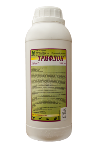 Трифлон (енофлоксацин 10%, триметоприйм 5%) 1 л Біофарм комплексний ветеринарний антибіотик