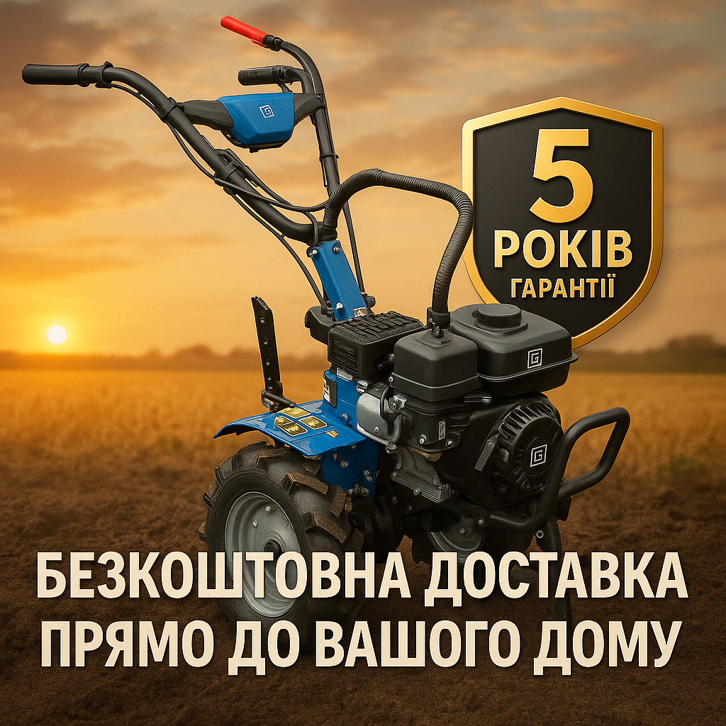 Мотоблок бензиновий ДТЗ 570БН-К — 7 л.с. (колеса 4.00-10) | Для дачі та фермерських робіт
