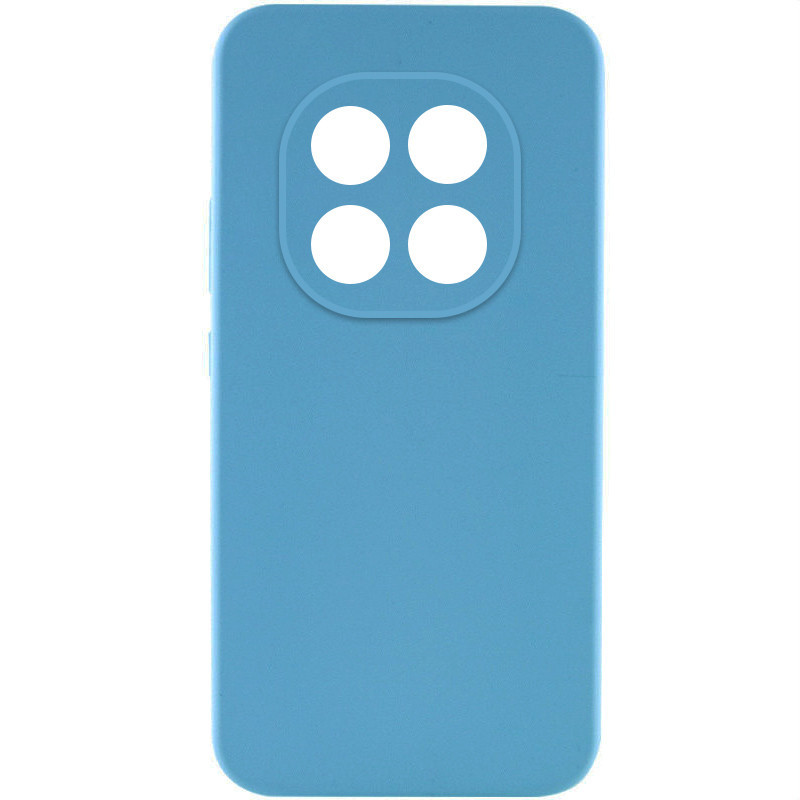 Чохол GETMAN Liquid Silk Full Camera для Xiaomi Redmi Note 14 Pro 5G | TPU + Мікрофібра Блакитний / Blue
