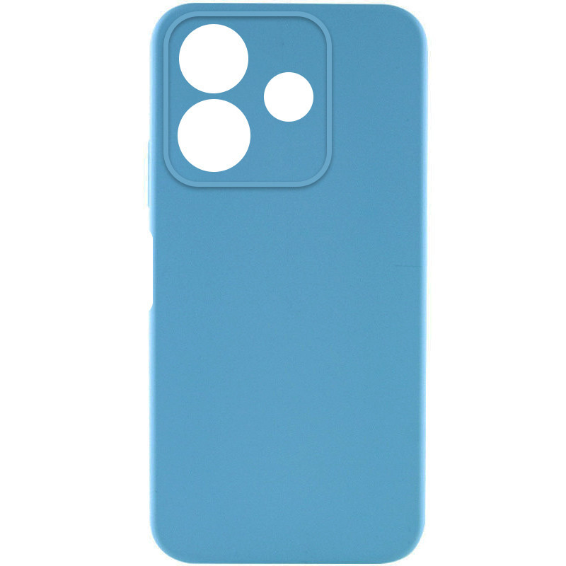 Чохол GETMAN Liquid Silk Full Camera для Xiaomi Redmi Note 14 5G | TPU + Мікрофібра Блакитний / Blue