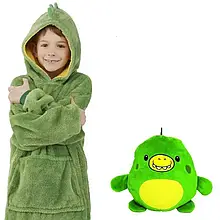 Дитяча іграшка-толстовка плед трансформер Huggle Pets Hoodie з капюшоном, 3 в 1, 50x70 см