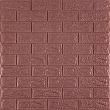 3D панель самоклеюча 700х770х7мм цегла Баклажан-кава (018-7) SW-00000045
