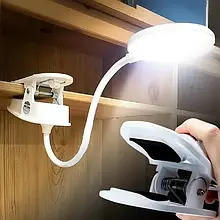 USB LED настільна лампа "Rino" з прищіпкою, 3 режими, гнучка, нічник, для дому та офісу