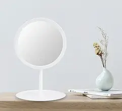 Косметичне дзеркало з LED підсвічуванням, сенсорне керування, вбудований акумулятор, біле