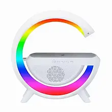Розумний нічник G-Smart з бездротовою зарядкою 15Вт, Bluetooth колонка, кольорове підсвічування