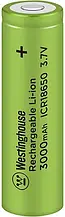 Акумулятор 18650 Li-ion Westinghouse 3000mAh 3.7V, тривалий строк роботи, стабільна напруга