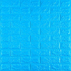 3D панель самоклеюча 700х770х7мм цегла Синій (003-7) SW-00000060