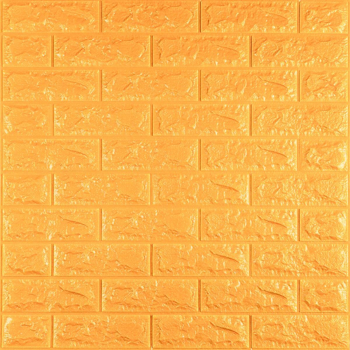 3D панель самоклеюча 700х770х7мм цегла Золотий (011-7) SW-00000052, фото 1